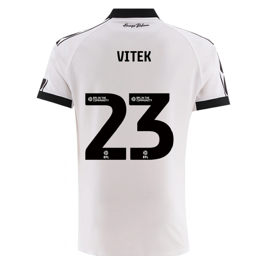 Danxen Kid Radek Vítek #23 White Black Away Jersey 2025/26 T-Shirt