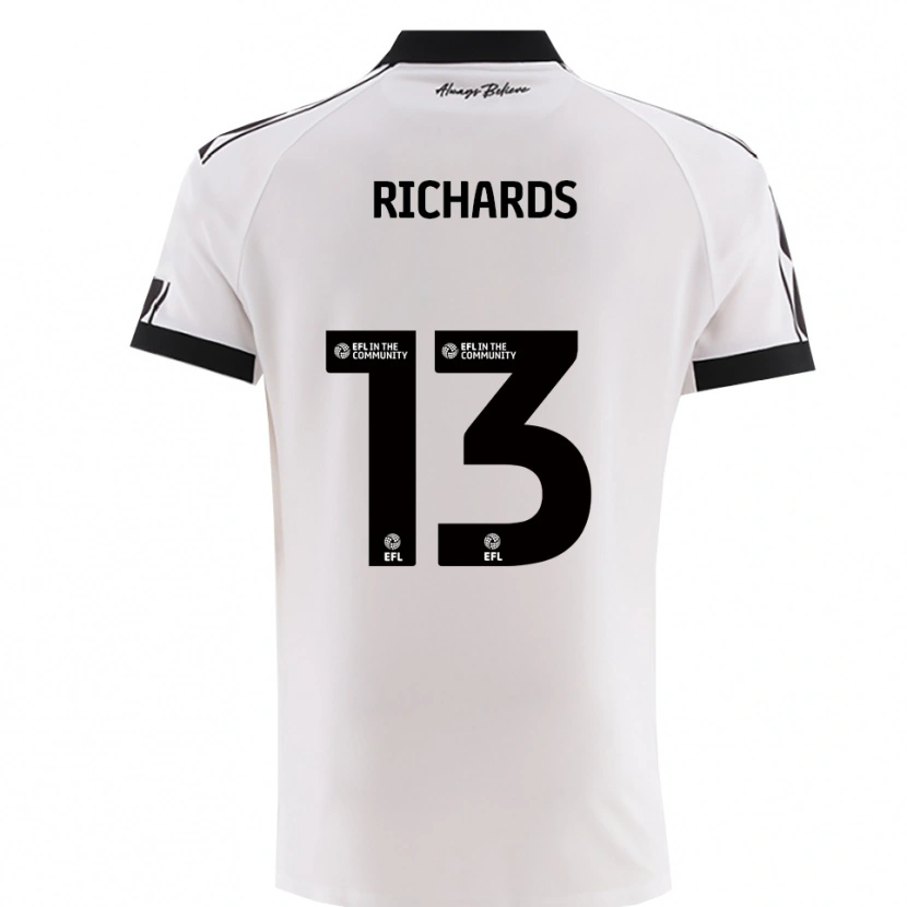Danxen Kid Harvey Wiles-Richards #13 White Black Away Jersey 2025/26 T-Shirt