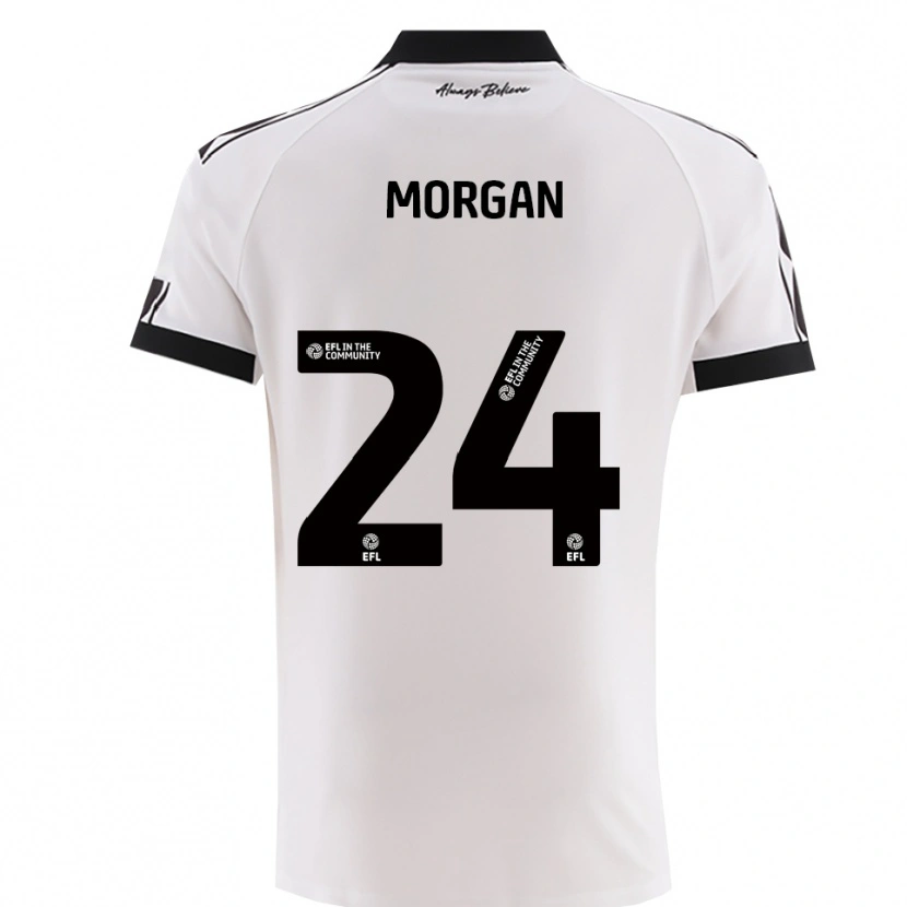 Danxen Kid Ffion Morgan #24 White Black Away Jersey 2025/26 T-Shirt