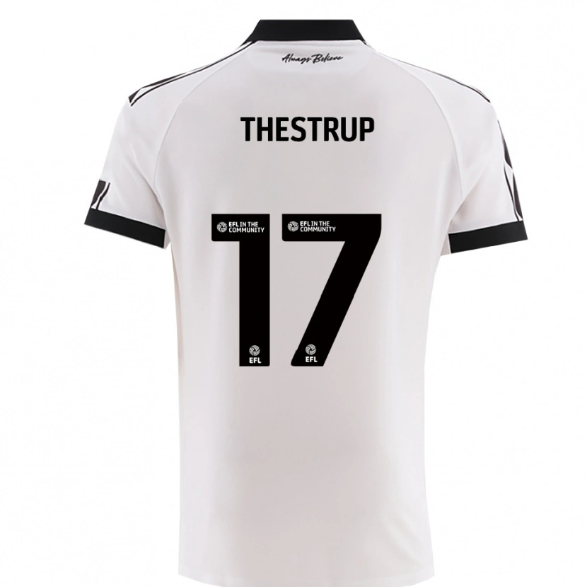 Danxen Kid Amalie Thestrup #17 White Black Away Jersey 2025/26 T-Shirt