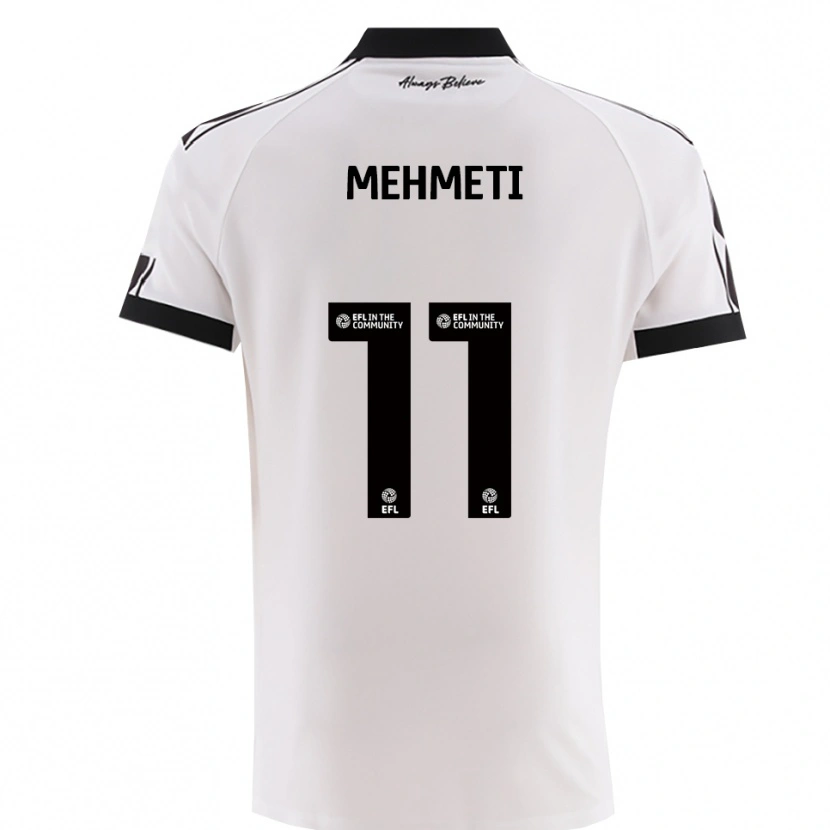 Danxen Kid Anis Mehmeti #11 White Black Away Jersey 2025/26 T-Shirt