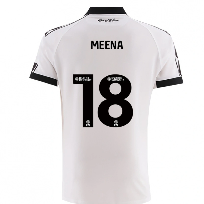 Danxen Kid Malaika Meena #18 White Black Away Jersey 2025/26 T-Shirt