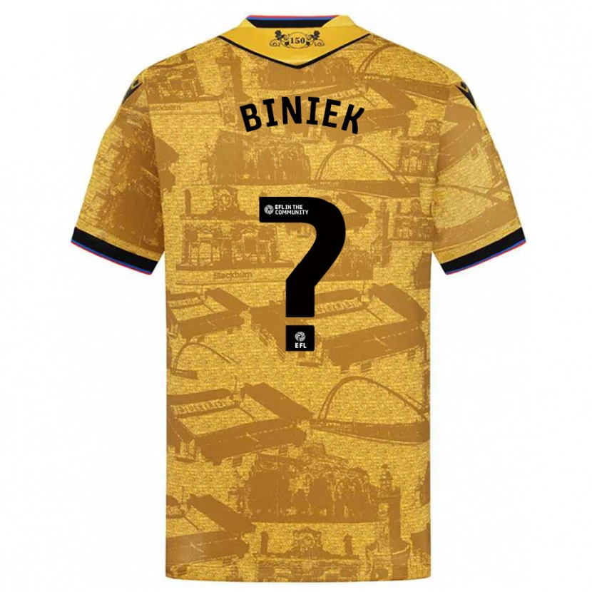 Danxen Kid Dominik Biniek #0 Gold Black Away Jersey 2025/26 T-Shirt