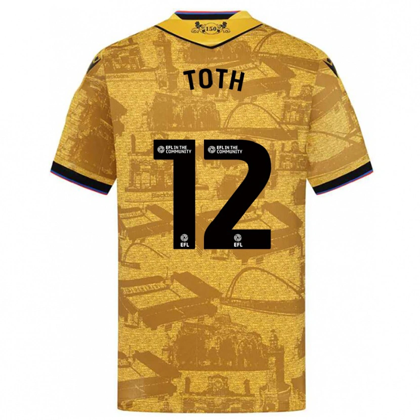 Danxen Kid Balázs Tóth #12 Gold Black Away Jersey 2025/26 T-Shirt