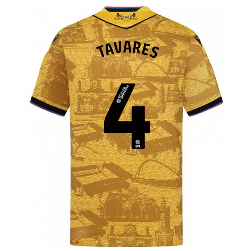 Danxen Kid Sidnei Tavares #4 Gold Black Away Jersey 2025/26 T-Shirt