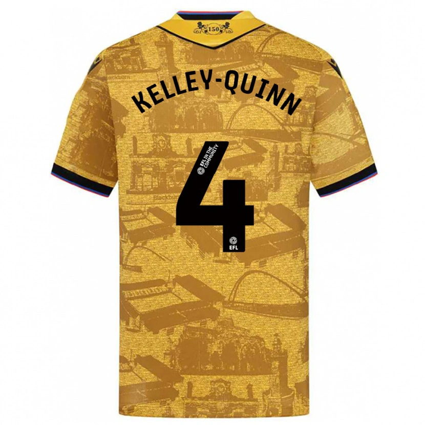 Danxen Kid Leon Kelley-Quinn #4 Gold Black Away Jersey 2025/26 T-Shirt