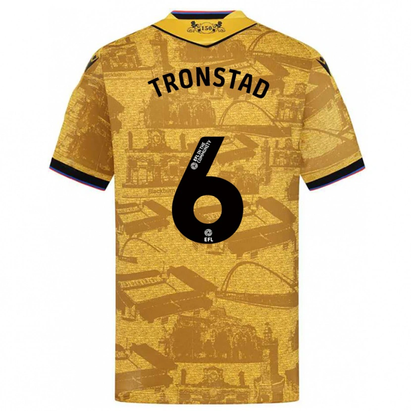 Danxen Kid Sondre Tronstad #6 Gold Black Away Jersey 2025/26 T-Shirt
