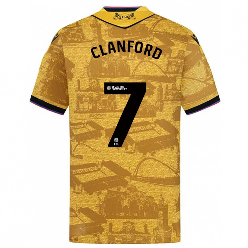 Danxen Kid Charlie Clanford #7 Gold Black Away Jersey 2025/26 T-Shirt