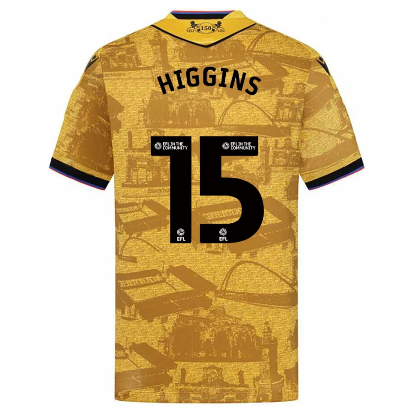 Danxen Kid Harvey Higgins #15 Gold Black Away Jersey 2025/26 T-Shirt