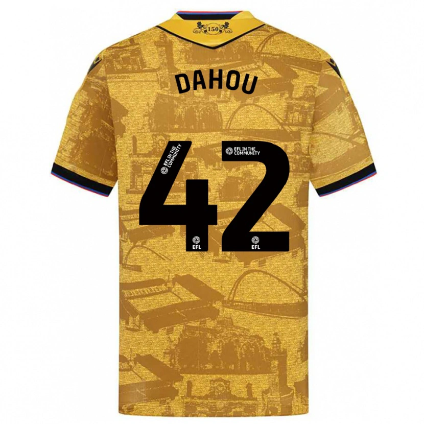 Danxen Kid Jemima Dahou #42 Gold Black Away Jersey 2025/26 T-Shirt