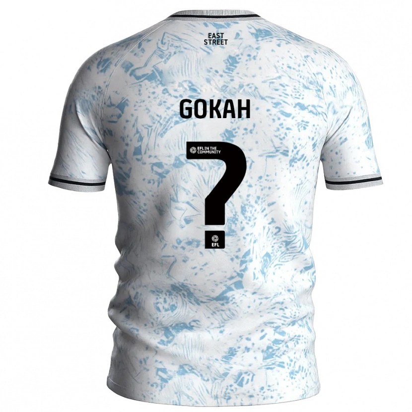 Danxen Kid Reuben Gokah #0 White Sky Blue Away Jersey 2025/26 T-Shirt