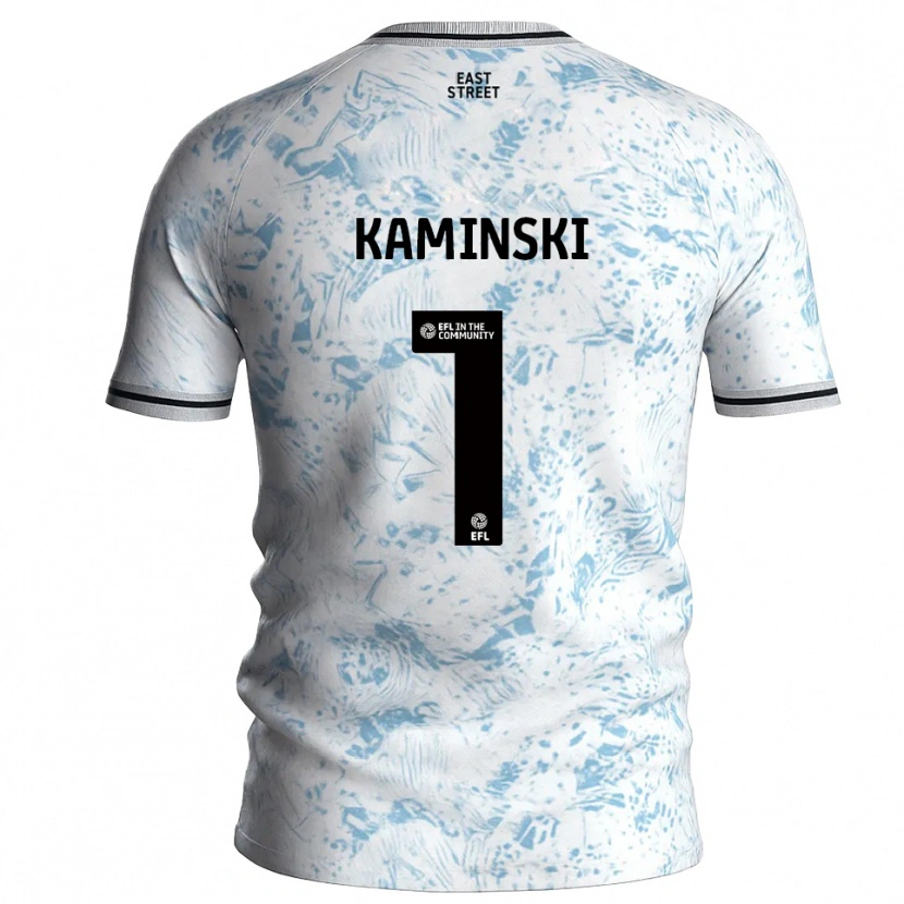 Danxen Kid Thomas Kaminski #1 White Sky Blue Away Jersey 2025/26 T-Shirt