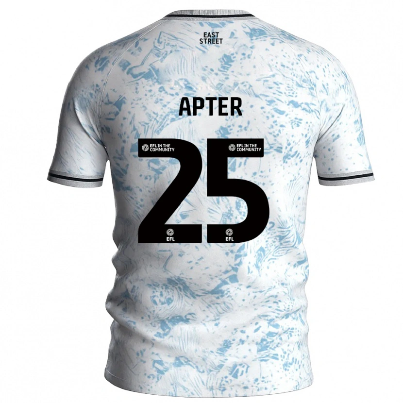 Danxen Kid Rob Apter #25 White Sky Blue Away Jersey 2025/26 T-Shirt