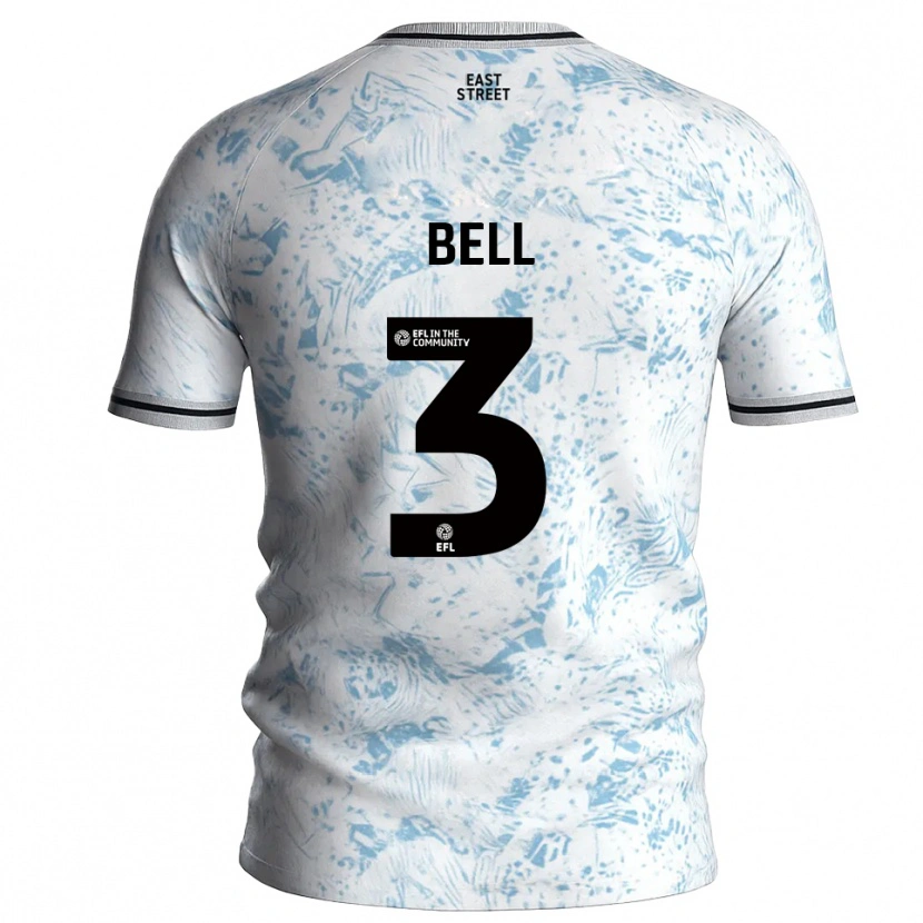 Danxen Kid Amari'i Bell #3 White Sky Blue Away Jersey 2025/26 T-Shirt