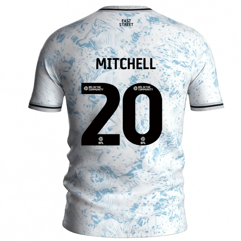 Danxen Kid Zach Mitchell #20 White Sky Blue Away Jersey 2025/26 T-Shirt
