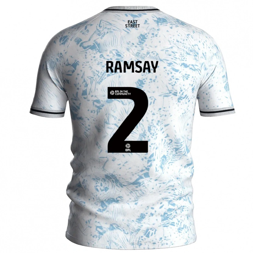 Danxen Kid Kayne Ramsay #2 White Sky Blue Away Jersey 2025/26 T-Shirt