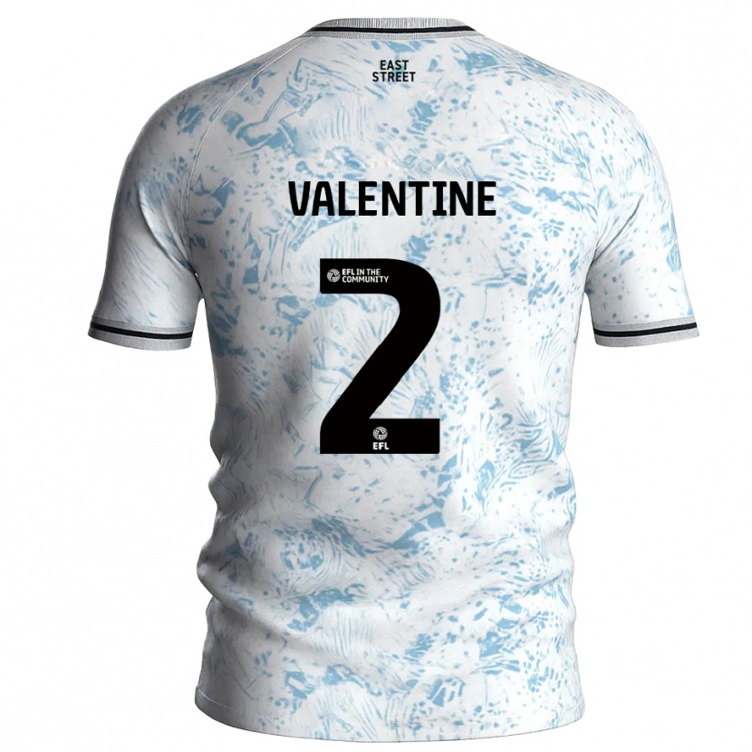 Danxen Kid Phoenix Valentine #2 White Sky Blue Away Jersey 2025/26 T-Shirt