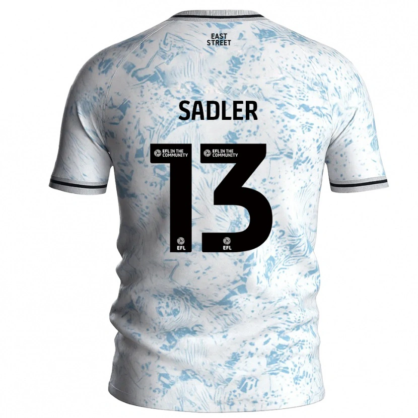 Danxen Kid Jude Sadler #13 White Sky Blue Away Jersey 2025/26 T-Shirt