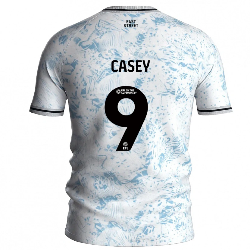 Danxen Kid Patrick Casey #9 White Sky Blue Away Jersey 2025/26 T-Shirt