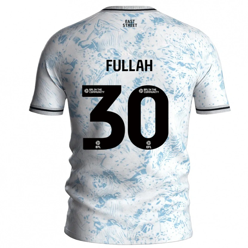 Danxen Kid Ibrahim Fullah #30 White Sky Blue Away Jersey 2025/26 T-Shirt