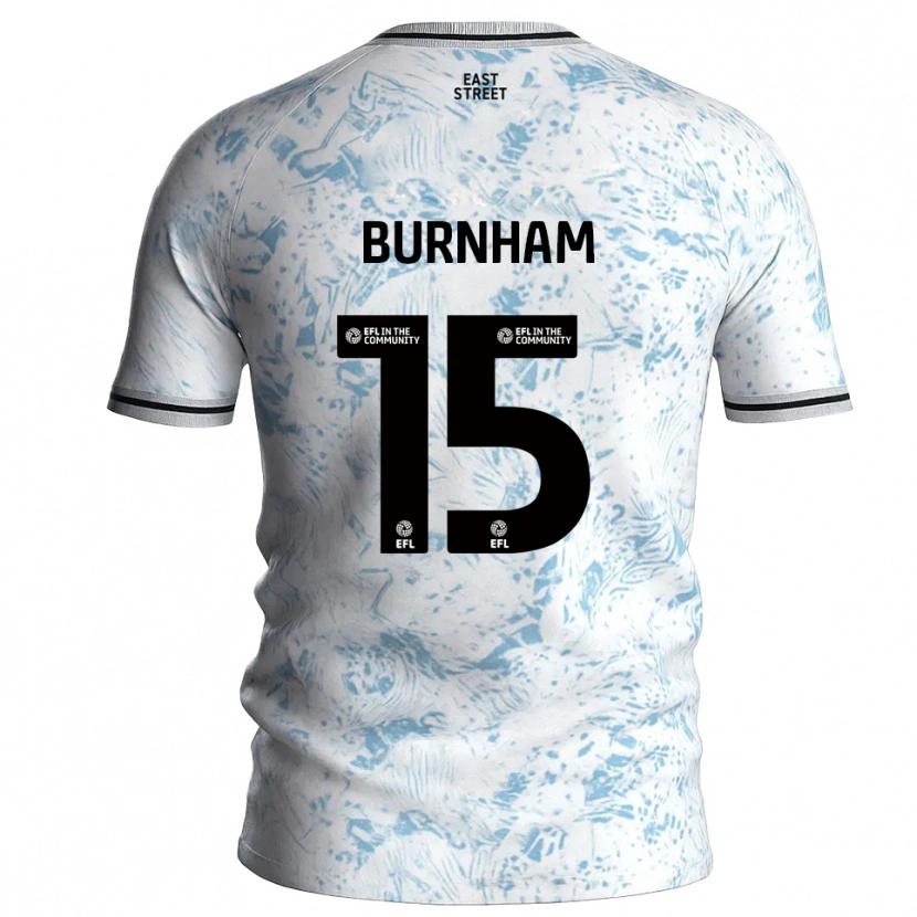 Danxen Kid Shia-Lee Burnham #15 White Sky Blue Away Jersey 2025/26 T-Shirt