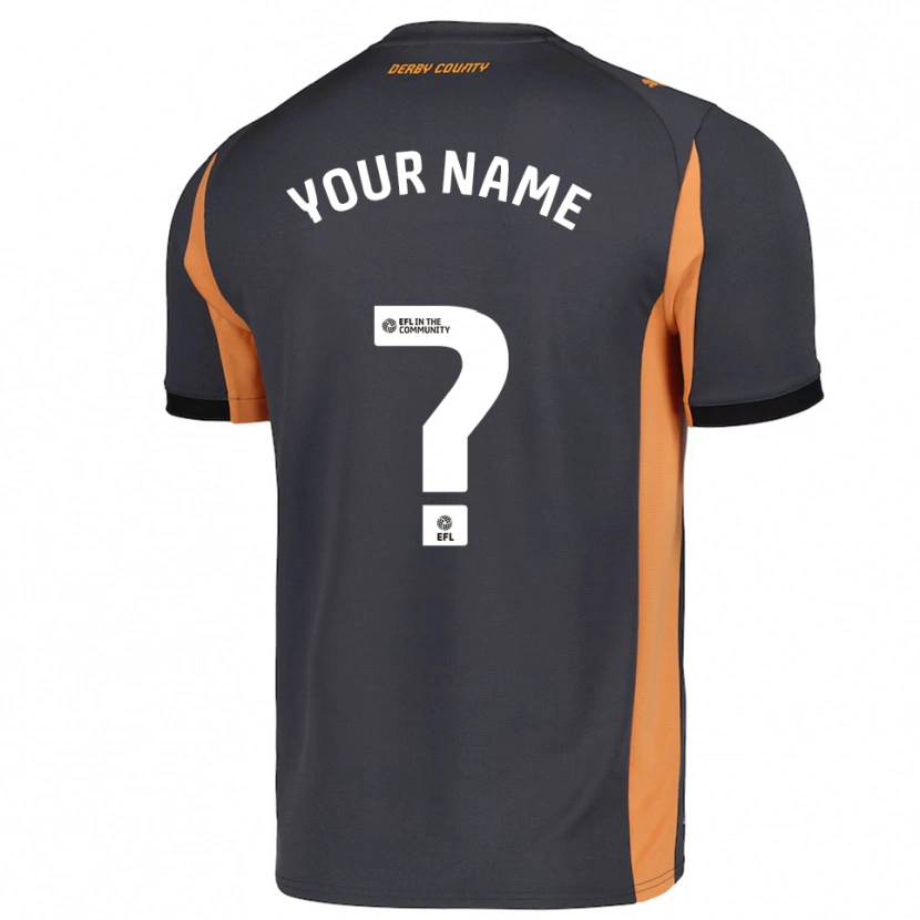 Danxen Kid Your Name #0 Gray Orange Black Away Jersey 2025/26 T-Shirt
