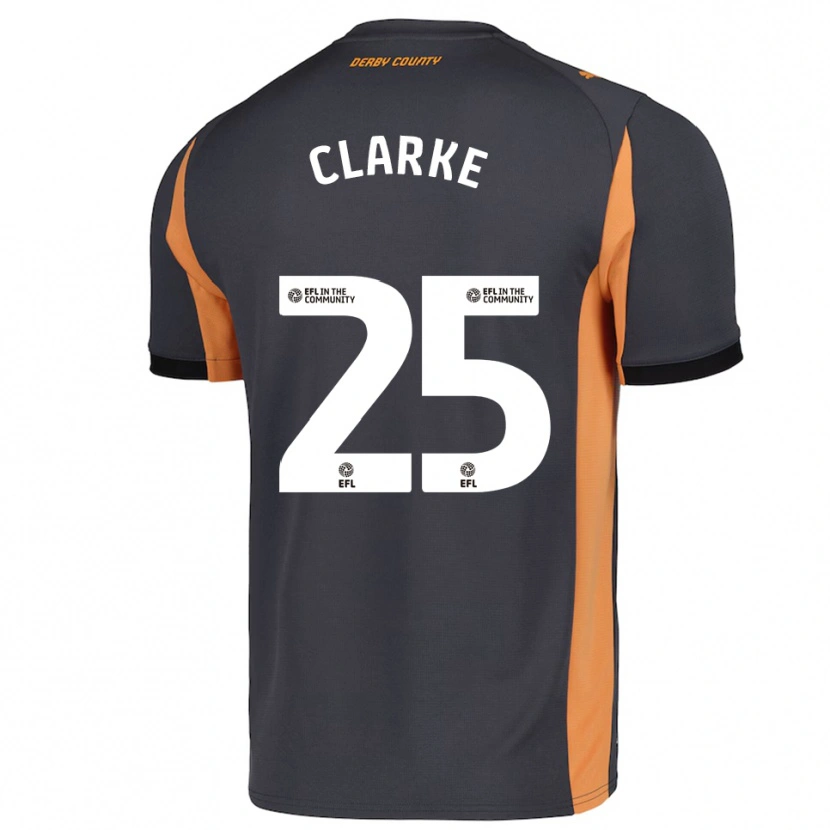 Danxen Kid Matt Clarke #25 Gray Orange Black Away Jersey 2025/26 T-Shirt
