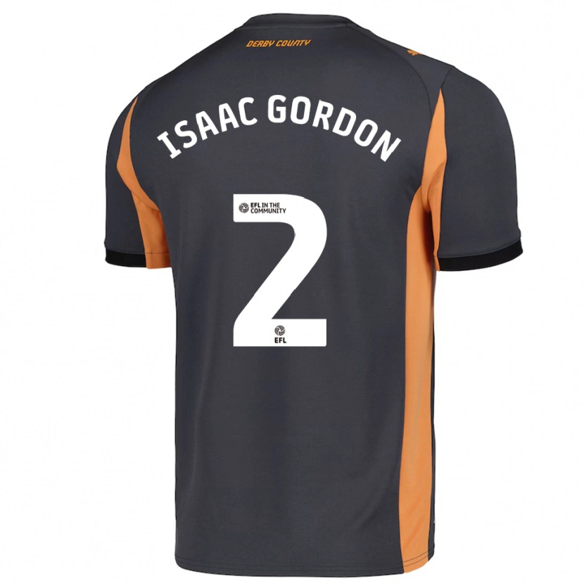 Danxen Kid Isaac Gordon #2 Gray Orange Black Away Jersey 2025/26 T-Shirt
