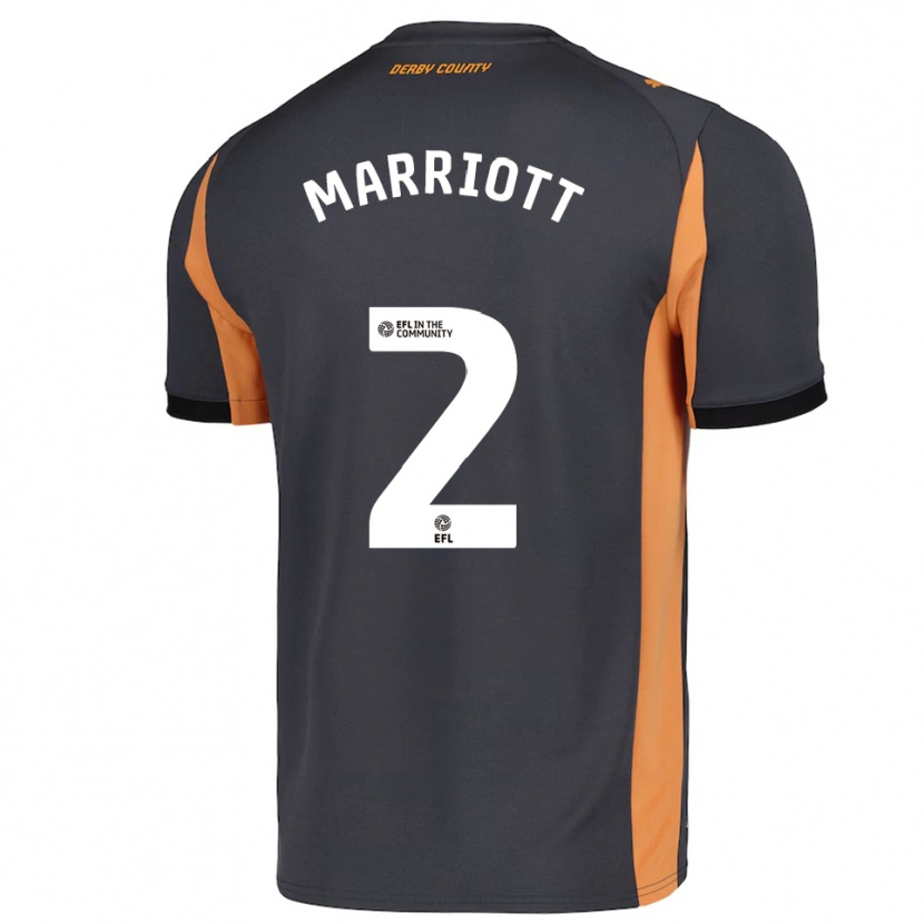 Danxen Kid Tom Marriott #2 Gray Orange Black Away Jersey 2025/26 T-Shirt