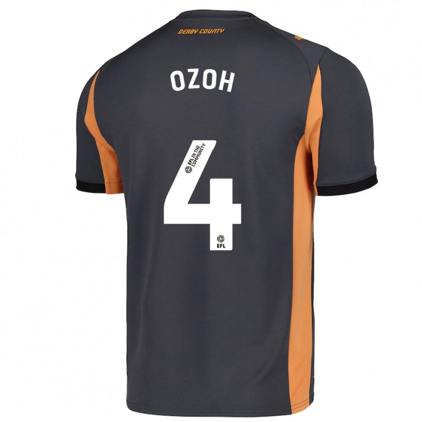Danxen Kid David Ozoh #4 Gray Orange Black Away Jersey 2025/26 T-Shirt