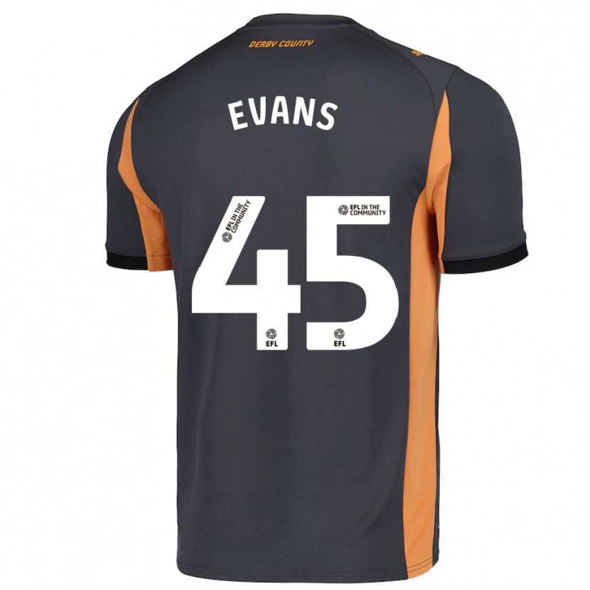 Danxen Kid Harry Evans #45 Gray Orange Black Away Jersey 2025/26 T-Shirt
