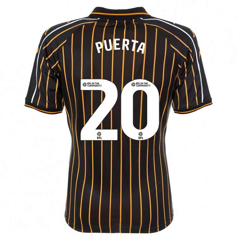 Danxen Kid Gustavo Puerta #20 White Black Away Jersey 2025/26 T-Shirt
