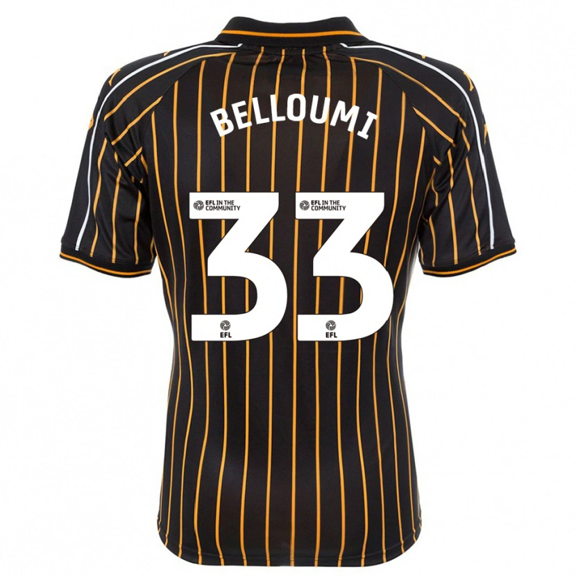 Danxen Kid Mohamed Belloumi #33 White Black Away Jersey 2025/26 T-Shirt
