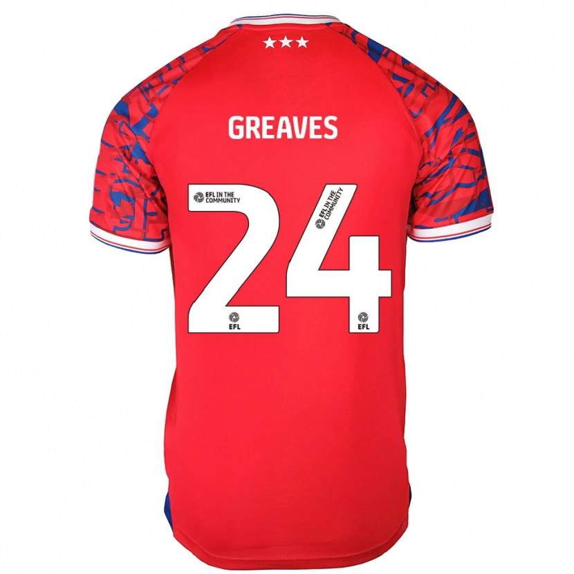Danxen Kid Jacob Greaves #24 Red Blue Away Jersey 2025/26 T-Shirt