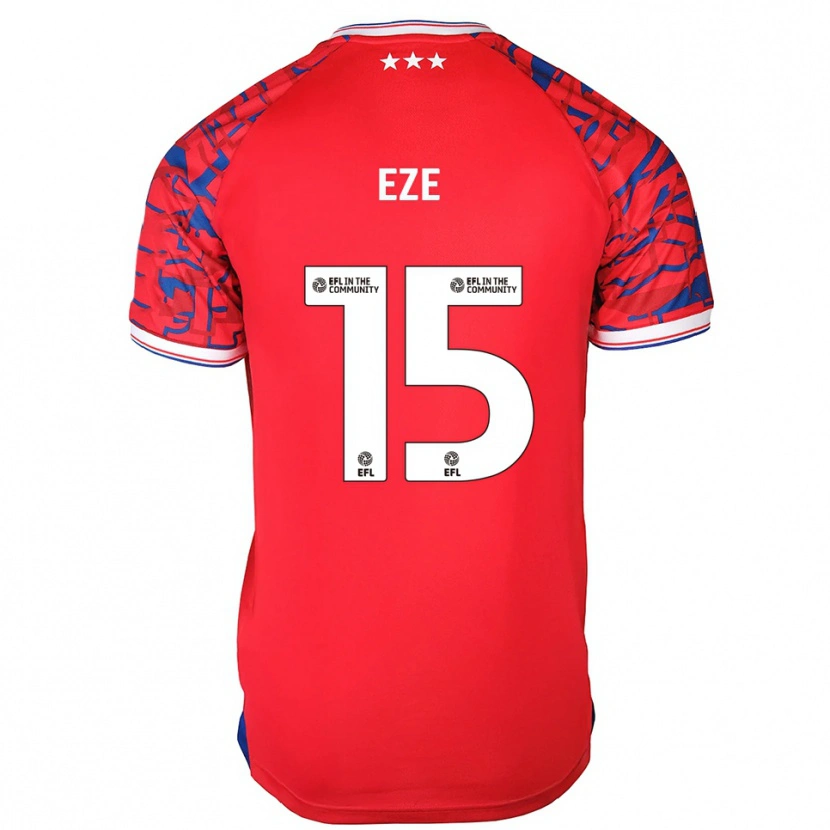 Danxen Kid Nelson Eze #15 Red Blue Away Jersey 2025/26 T-Shirt