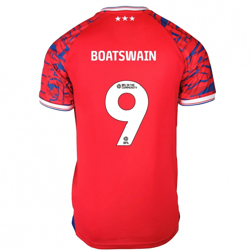 Danxen Kid Ashley Boatswain #9 Red Blue Away Jersey 2025/26 T-Shirt