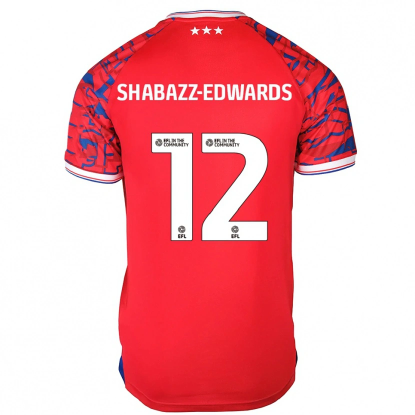 Danxen Kid Walker Shabazz-Edwards #12 Red Blue Away Jersey 2025/26 T-Shirt