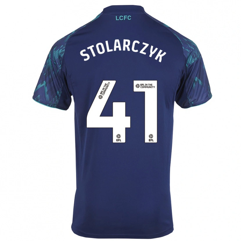 Danxen Kid Jakub Stolarczyk #41 Navy Green White Away Jersey 2025/26 T-Shirt