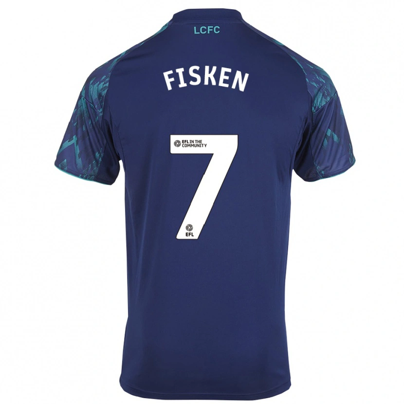 Danxen Kid Alfie Fisken #7 Navy Green White Away Jersey 2025/26 T-Shirt
