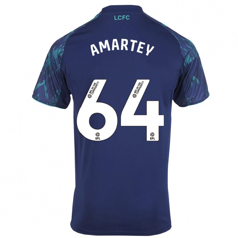 Danxen Kid Bobby Amartey #64 Navy Green White Away Jersey 2025/26 T-Shirt