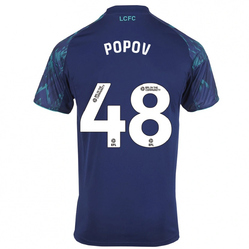 Danxen Kid Chris Popov #48 Navy Green White Away Jersey 2025/26 T-Shirt