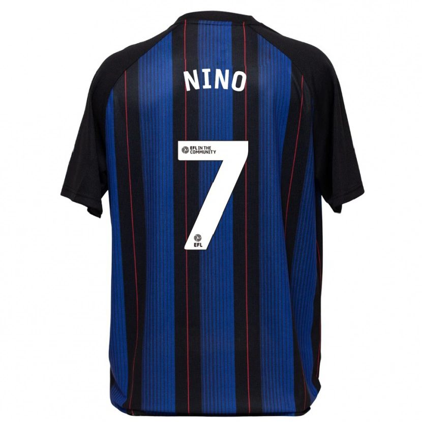 Danxen Kid Collins Nino #7 Blue Black Away Jersey 2025/26 T-Shirt