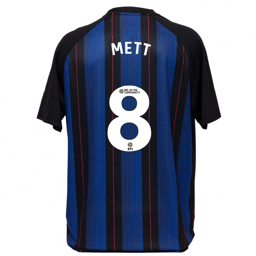 Danxen Kid Jessica Mett #8 Blue Black Away Jersey 2025/26 T-Shirt