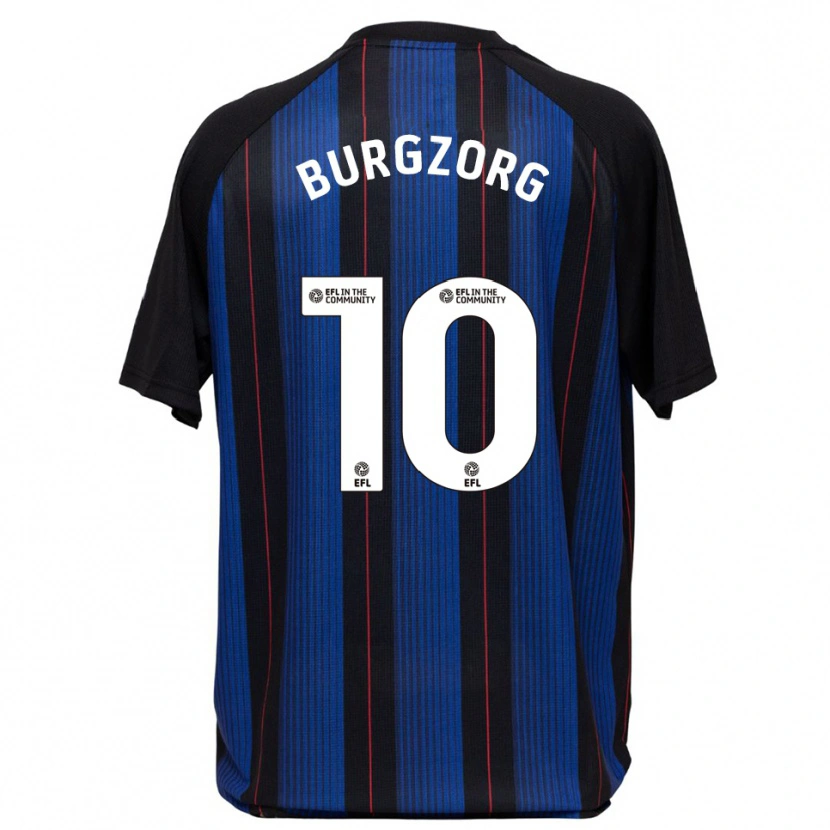 Danxen Kid Delano Burgzorg #10 Blue Black Away Jersey 2025/26 T-Shirt