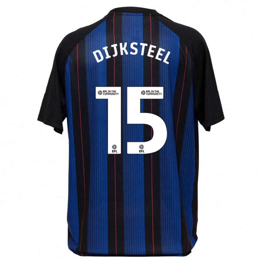 Danxen Kid Anfernee Dijksteel #15 Blue Black Away Jersey 2025/26 T-Shirt
