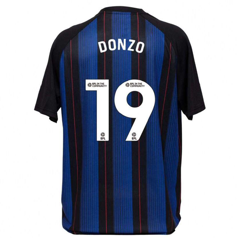 Danxen Kid Jolie Donzo #19 Blue Black Away Jersey 2025/26 T-Shirt