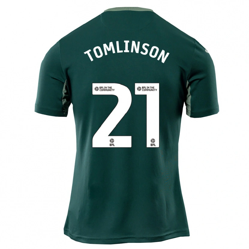 Danxen Kid Lauren Tomlinson #21 Green White Purple Away Jersey 2025/26 T-Shirt
