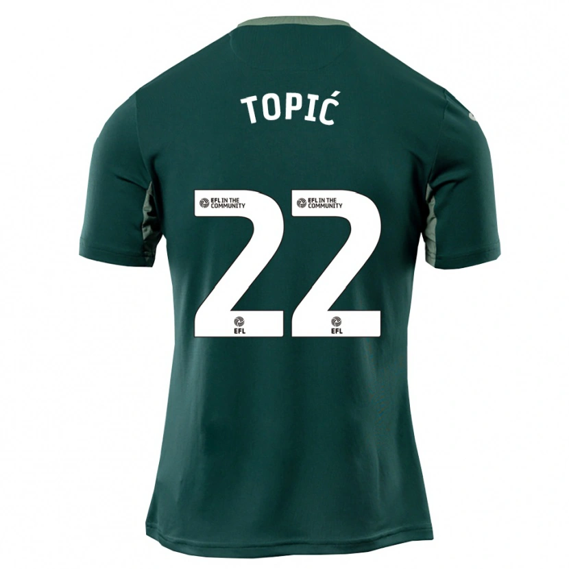Danxen Kid Mirko Topić #22 Green White Purple Away Jersey 2025/26 T-Shirt