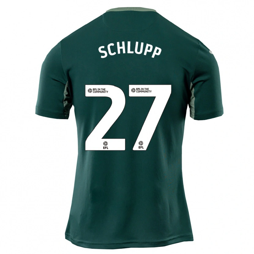 Danxen Kid Jeffrey Schlupp #27 Green White Purple Away Jersey 2025/26 T-Shirt