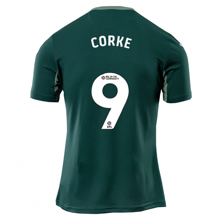 Danxen Kid Finn Corke #9 Green White Purple Away Jersey 2025/26 T-Shirt